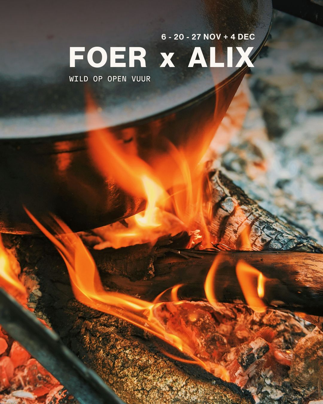 wild op open vuur samen met FOER bij Alix in Gent