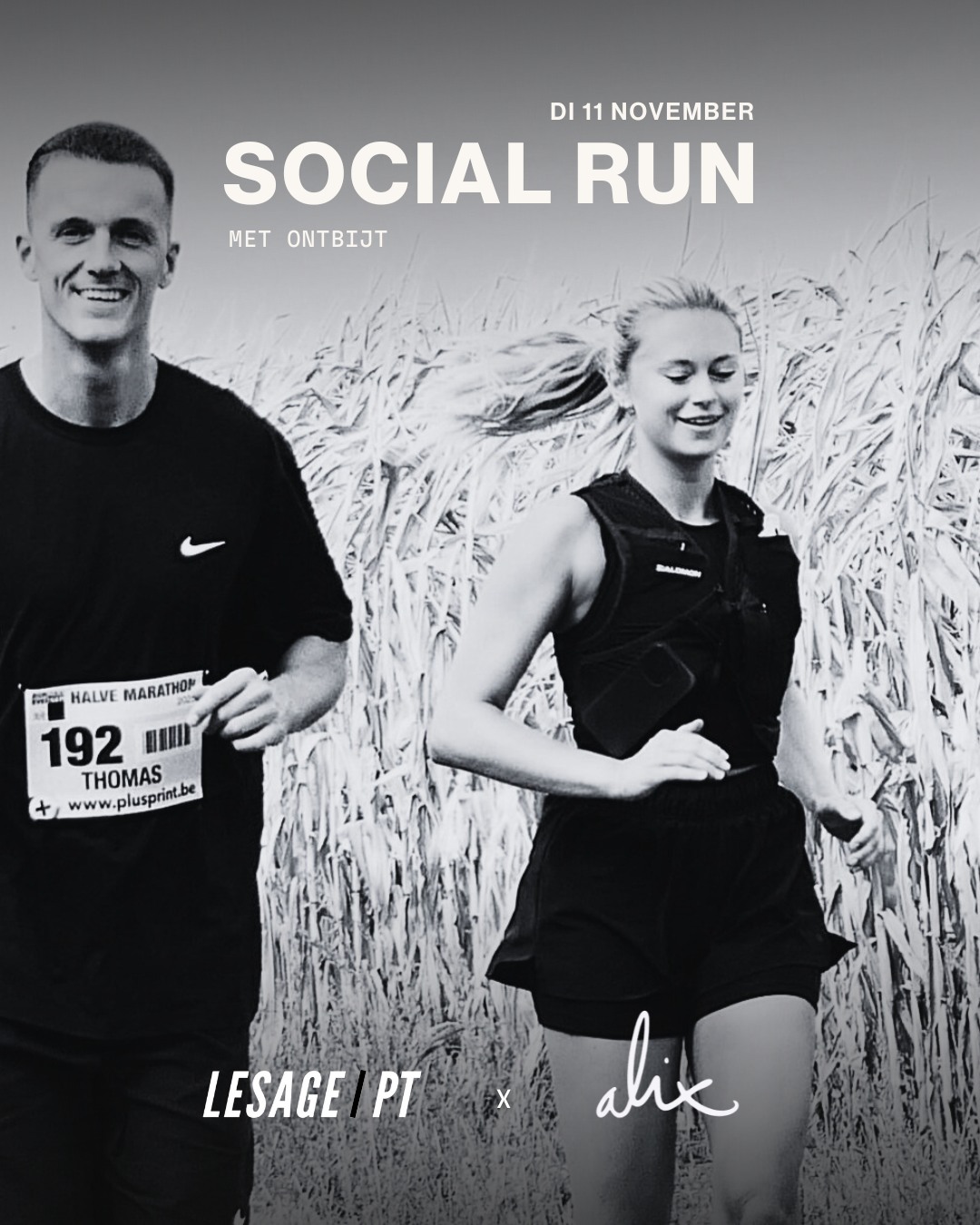 social run met ontbijt bij Alix in Gent samen met Thomas Lesage