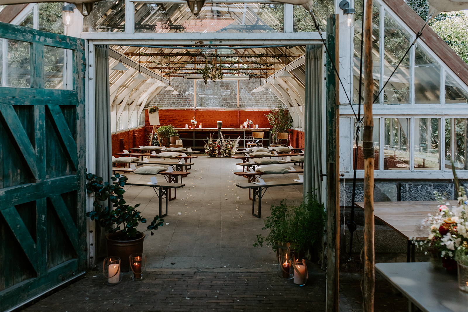 afscheid nemen in de serre van Alix, Gent