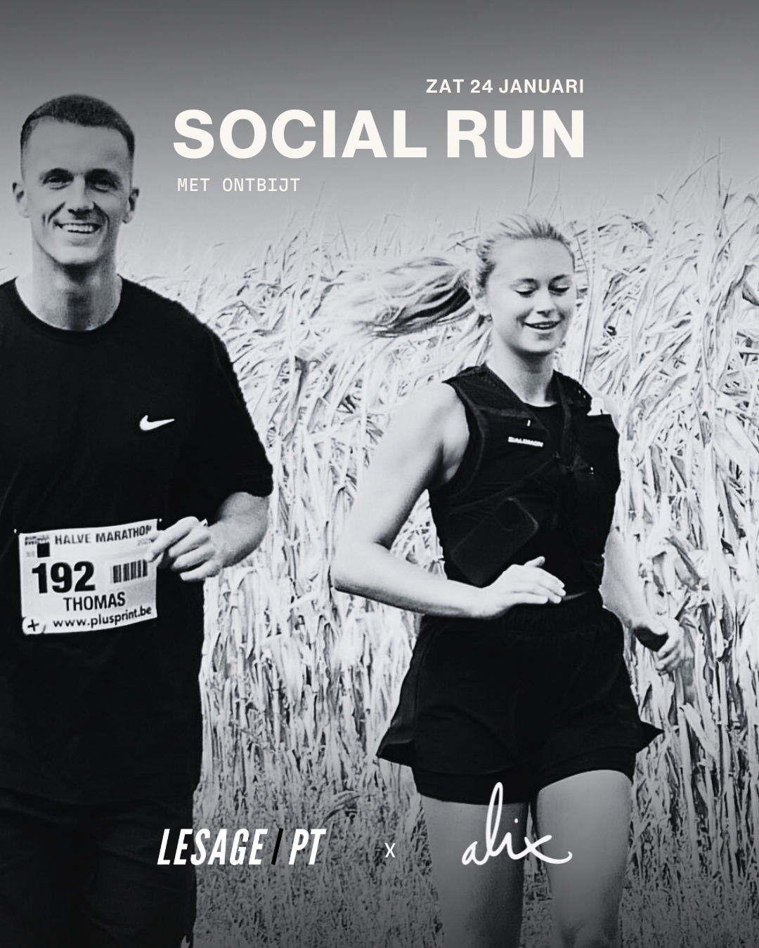 social run met ontbijt bij Alix in Gent samen met Thomas Lesage