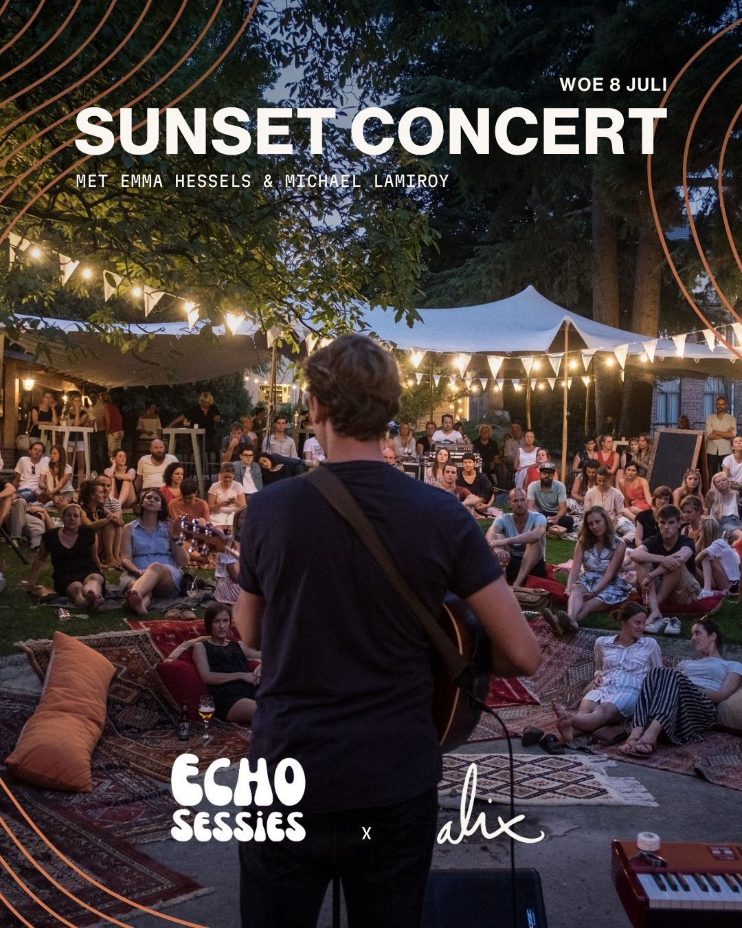 sunset concert bij alix in Gent met Emma Hessels
