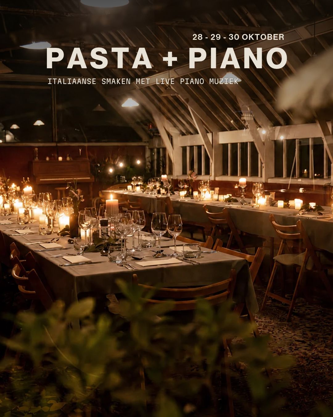 piano & pasta italiaanse avond met live pianomuziek bij Alix in Gent
